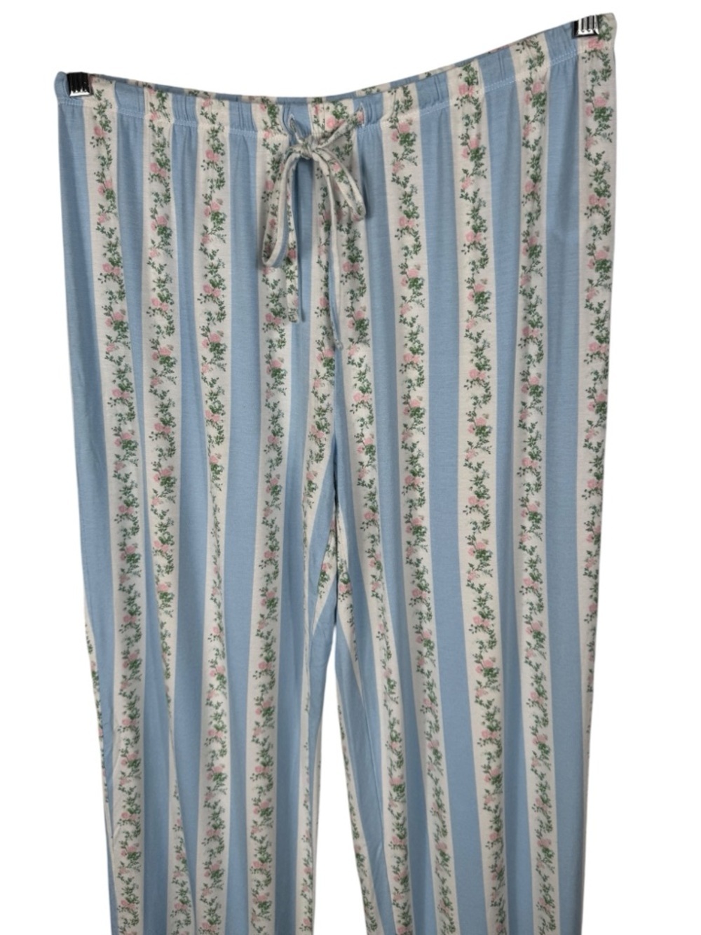 Rachel Ashwell Blue Floral Stripe Pajama Set Size L/G - Picture 6 of 8